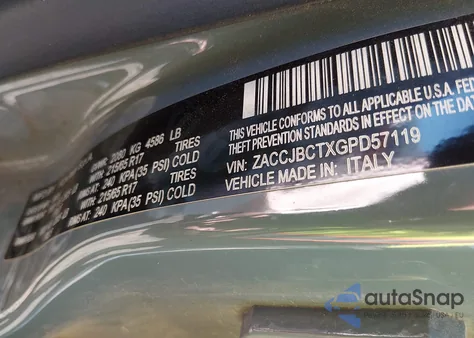 2016 Jeep Renegade Trailhawk from USA, damaged, VIN ZACCJBCTXGPD57119